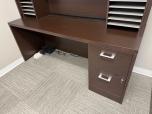 Modern Desk with Overhead Hutch in Espresso - ITEM #:120456 - Img 3 of 3