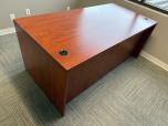 Cherry Laminate Double Pedestal Desk 71x35.5 - ITEM #:120457 - Img 3 of 3