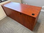71-inch Cherry Laminate Double Pedestal Desk / Credenza - ITEM #:120458 - Img 2 of 3