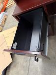 Mahogany Laminate Executive Desk Set with Credenza and Hutch - ITEM #:120459 - Img 10 of 12