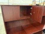 Mahogany Laminate Executive Desk Set with Credenza and Hutch - ITEM #:120459 - Img 12 of 12