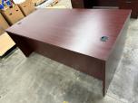 Mahogany Laminate Executive Desk Set with Credenza and Hutch - ITEM #:120459 - Img 3 of 12