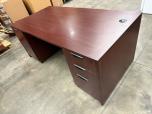 Mahogany Laminate Executive Desk Set with Credenza and Hutch - ITEM #:120459 - Img 5 of 12