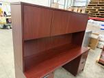Mahogany Laminate Executive Desk Set with Credenza and Hutch - ITEM #:120459 - Img 6 of 12