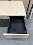 Double Pedestal Office Desk, Light Wood Laminate, 72x35.5" - ITEM #:120463 - Img 4 of 5