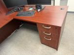 Cherry Laminate L-Shaped Desk with Hutch - ITEM #:120465 - Img 3 of 6
