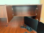 Cherry Laminate L-Shaped Desk with Hutch - ITEM #:120465 - Img 6 of 6