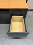 L-Shaped Desk with Left Return - Maple/Charcoal - ITEM #:120467 - Img 5 of 5