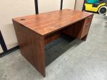 Cherry Laminate Single Pedestal Desk - 60" x 30" - ITEM #:120469 - Img 2 of 4
