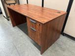 Cherry Laminate Single Pedestal Desk - 60" x 30" - ITEM #:120469 - Img 3 of 4