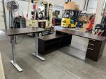 National Waveworks L-Shape Desk Set with Sit-Stand Desk - ITEM #:120470 - Img 4 of 8
