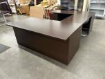 National Waveworks U-Shape Desk Set with Sit-Stand Bridge - Mocha - ITEM #:120471 - Img 3 of 6