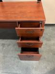 Used 71"W Cherry Laminate Single Pedestal Credenza Desk - ITEM #:120478 - Img 2 of 4
