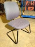 Used Guest Chair - Blue Textured Fabric - Black Frame - ITEM #:140013 - Img 2 of 3