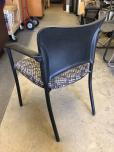 Guest chair with black frame and brown and tan pattern - ITEM #:140050 - Img 3 of 3