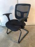 Guest chair with web back and black fabric seat - ITEM #:140052 - Thumbnail image 2 of 2