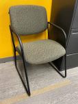 Used Guest Chairs - Green Fabric - Black Frame - ITEM #:140055 - Img 1 of 2