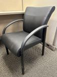 Used Guest Chair - Black Vinyl Seat And Back - ITEM #:140060 - Img 2 of 4