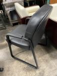 Used Guest Chair - Black Vinyl - Steel Frame - ITEM #:140061 - Img 3 of 3