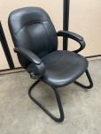 Used Global Tamiri Armchair - Black Vinyl - ITEM #:140065 - Img 1 of 3