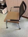 Used Guest Chair - Brown Seat - Black Back - Chrome - ITEM #:140066 - Img 2 of 5