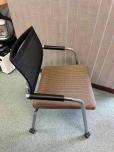 Used Guest Chair - Brown Seat - Black Back - Chrome - ITEM #:140066 - Img 4 of 5