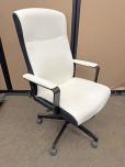 Used Conference Chair - White Vinyl - Black Trim - ITEM #:140068 - Img 1 of 3