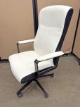 Used Conference Chair - White Vinyl - Black Trim - ITEM #:140068 - Img 2 of 3