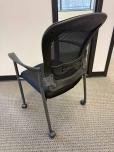 Used Rolling Guest Chair - Fabric Seat - Web Back - Black - ITEM #:140069 - Img 4 of 6