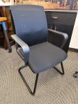 Black Mesh Back Guest Chair with Sled Base - ITEM #:140071 - Main Image
