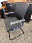 Black Mesh Back Guest Chair with Sled Base - ITEM #:140071 - Img 2 of 4