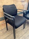 Black Mesh Back Stacking Guest Chair with Arms - ITEM #:140073 - Img 2 of 2