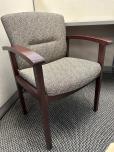 Used Guest Chair - Swirly Pattern Fabric - Mahogany - ITEM #:145049 - Img 1 of 4