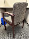Used Guest Chair - Swirly Pattern Fabric - Mahogany - ITEM #:145049 - Img 3 of 4