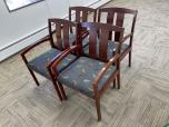 Used Guest Chairs - Leaf Pattern Fabric - ITEM #:145052 - Img 1 of 6