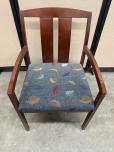 Used Guest Chairs - Leaf Pattern Fabric - ITEM #:145052 - Img 2 of 6