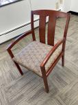 Used Guest Chairs - Earthtone Flower Pattern Fabric - ITEM #:145053 - Img 4 of 5