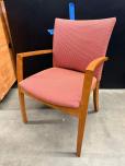 Used Guest Chairs - Medium Wood Frame - Pink Fabric - ITEM #:145056 - Img 1 of 3