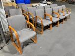 Gray Fabric Guest Chair with Wood Frame - ITEM #:145058 - Main Image