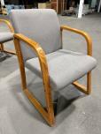 Gray Fabric Guest Chair with Wood Frame - ITEM #:145058 - Img 2 of 4