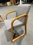 Gray Fabric Guest Chair with Wood Frame - ITEM #:145058 - Img 3 of 4