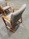 Gray Fabric Guest Chair with Wood Frame - ITEM #:145058 - Img 4 of 4