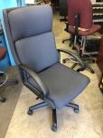 Used Cannon conference chairs with grey fabric and black frame 