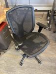 Used Black Desk Chair With Web Back And Web Seat - ITEM #:150137 - Thumbnail image 1 of 4