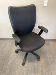 Large Size Black Desk Chairs With Black Fabric And Black Trim - ITEM #:150138 - Thumbnail image 1 of 5