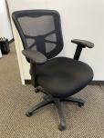 Used Executive Desk Chair - Black Fabric - Mesh Back - ITEM #:150165 - Img 1 of 3