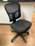 Used Armless Task Chair - Black Seat - Mesh Back - ITEM #:150169 - Img 1 of 4