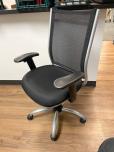 Used Task Chair - Silver Frame - Black Seat - Mesh - ITEM #:150170 - Img 2 of 3