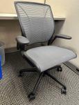 Used Desk Chair - Grey Mesh Seat And Back - Black - ITEM #:150181 - Img 1 of 4