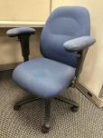 Used Desk Chair - Blue Fabric Seat Back And Arms - ITEM #:150182 - Img 2 of 8